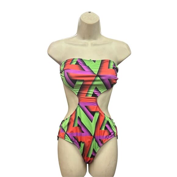 RACHEL COMEY BALVAN SWIM in GREEN MULTI NWT Size Small - Picture 5 of 6